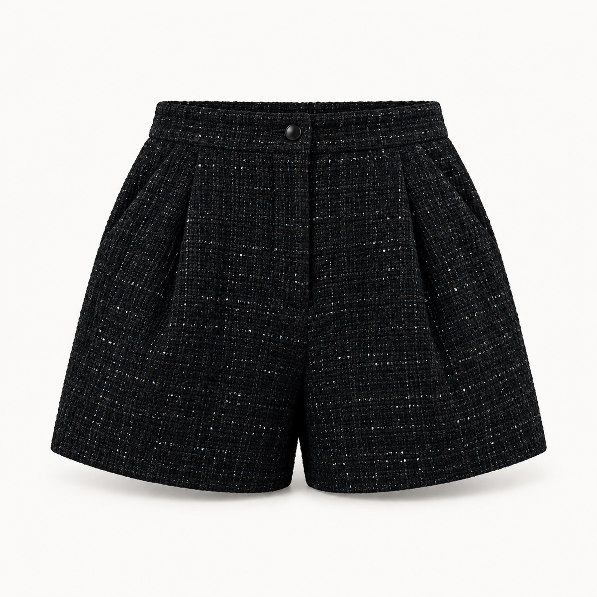 Midnight bouclé shorts