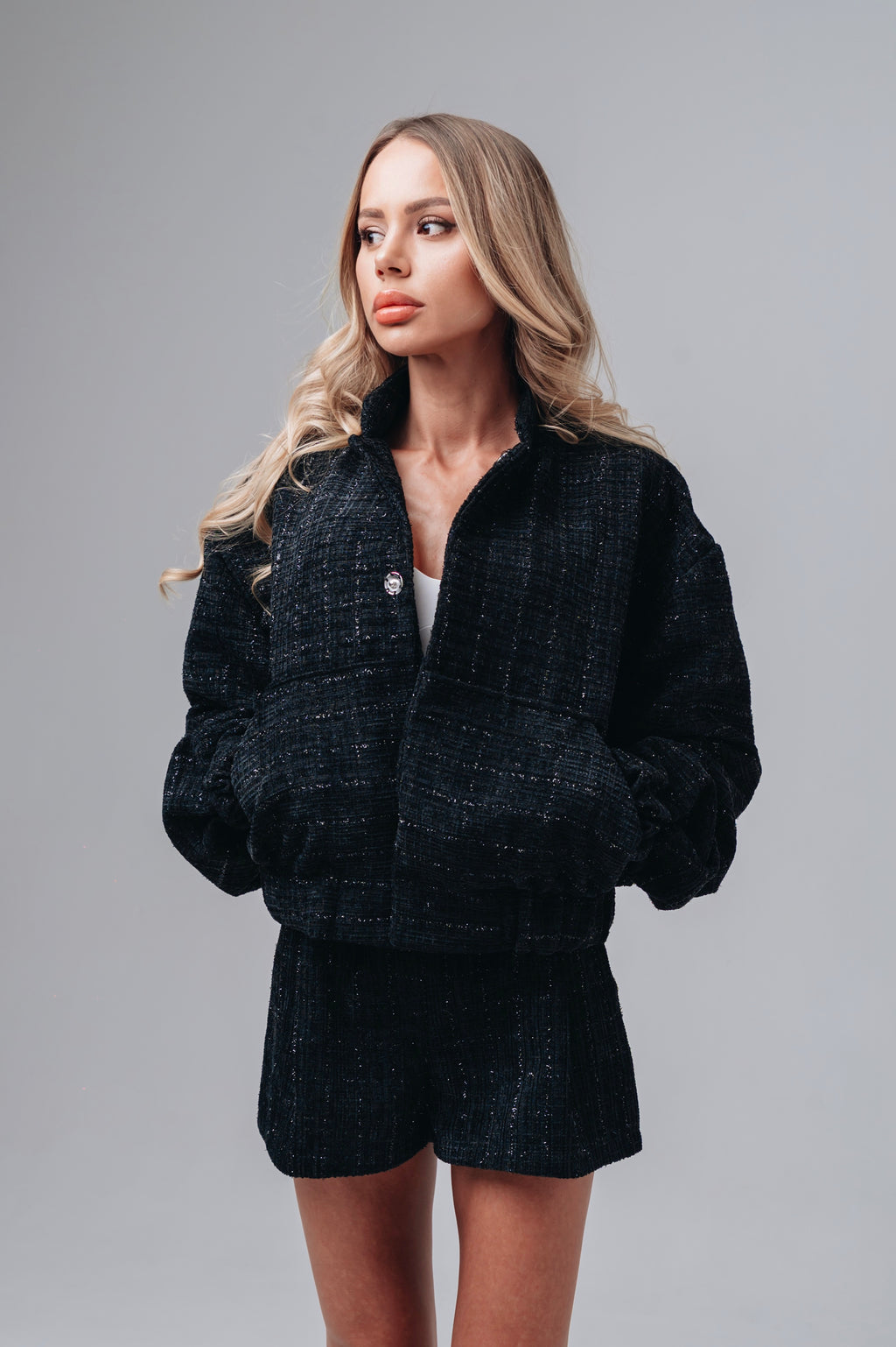 Midnight bomber jacket