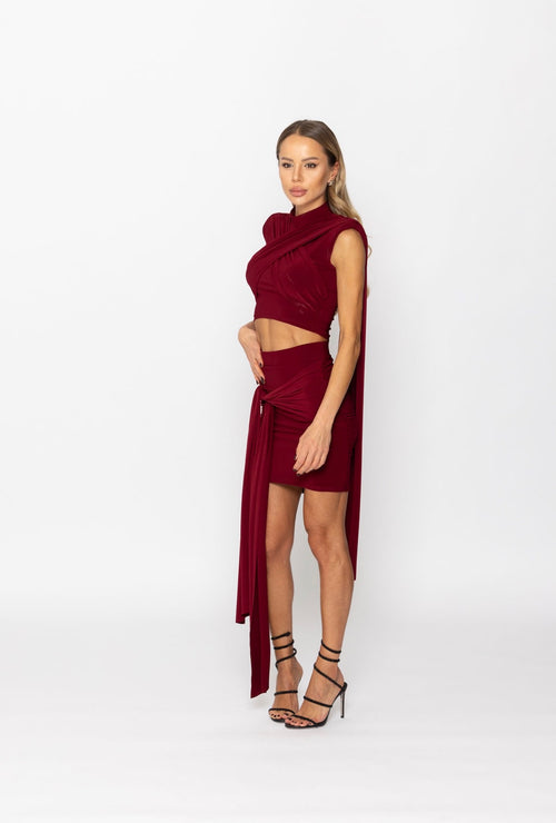 AMARA – Draped Two-Piece Set