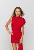 Scarlet Drape Mini Dress