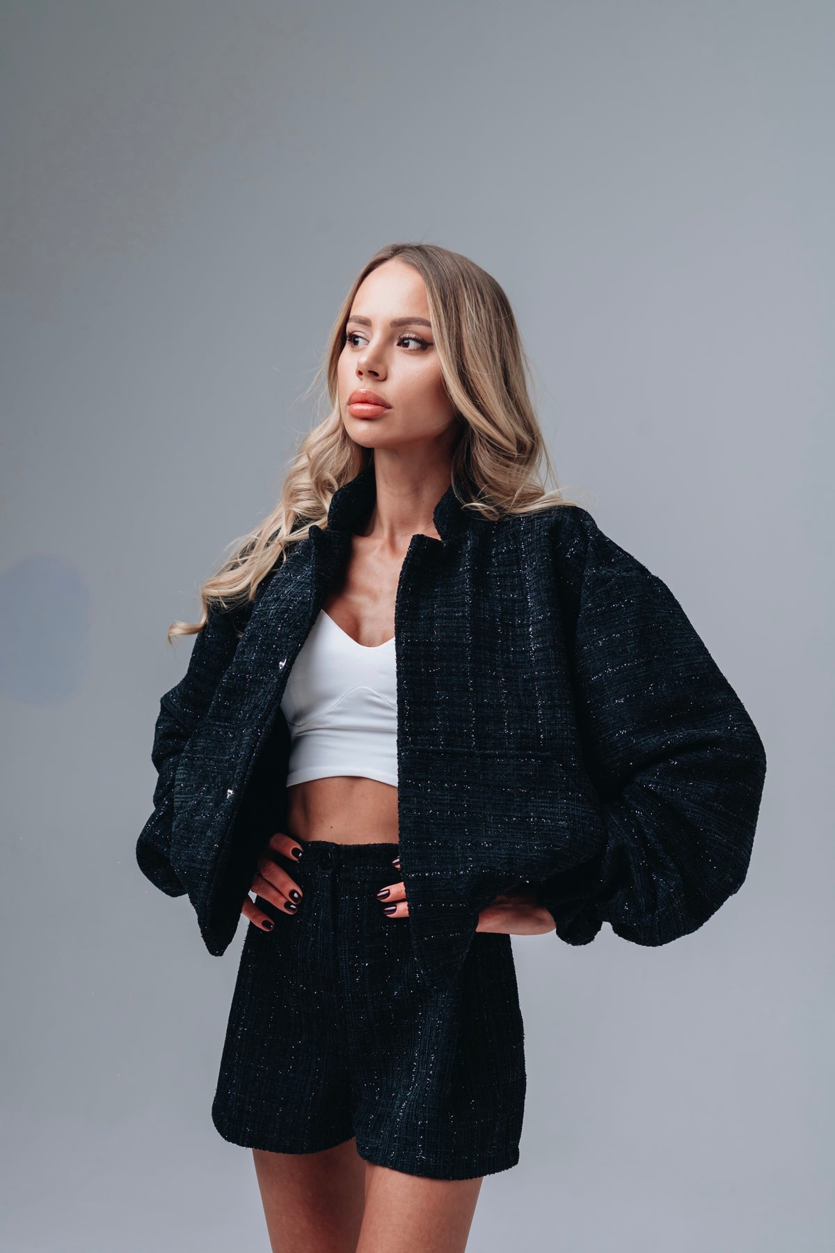 Midnight bomber jacket